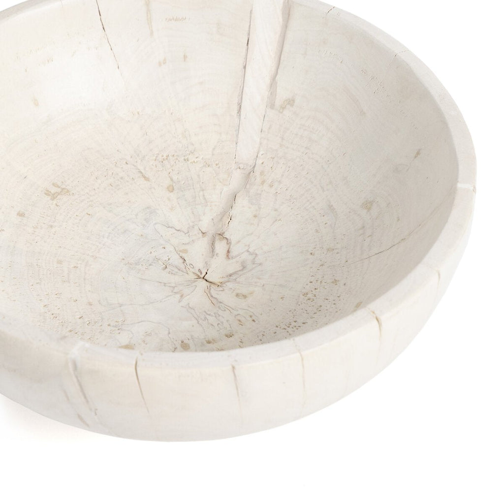 Turned Pedestal Bowl - Ivory