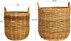 Hand-Woven Rattan Basket w/ Handles
