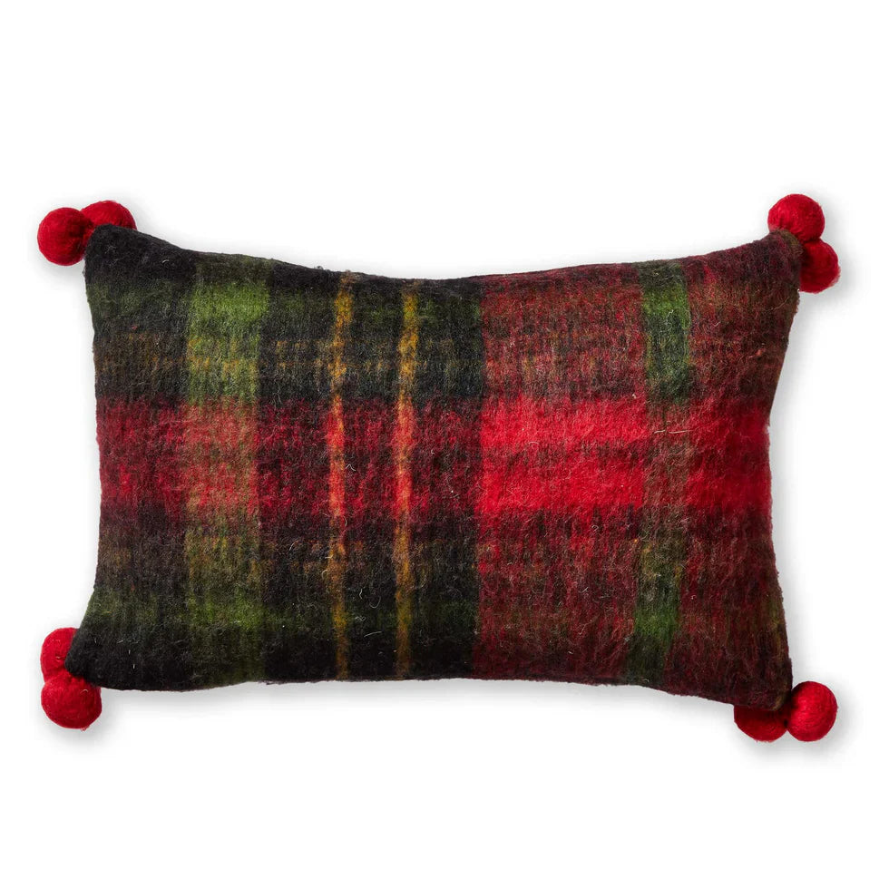 Wooly Plaid Lumbar Pillow