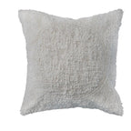 20 Square Cotton Sherpa Pillow w/ Embroidered Circle
